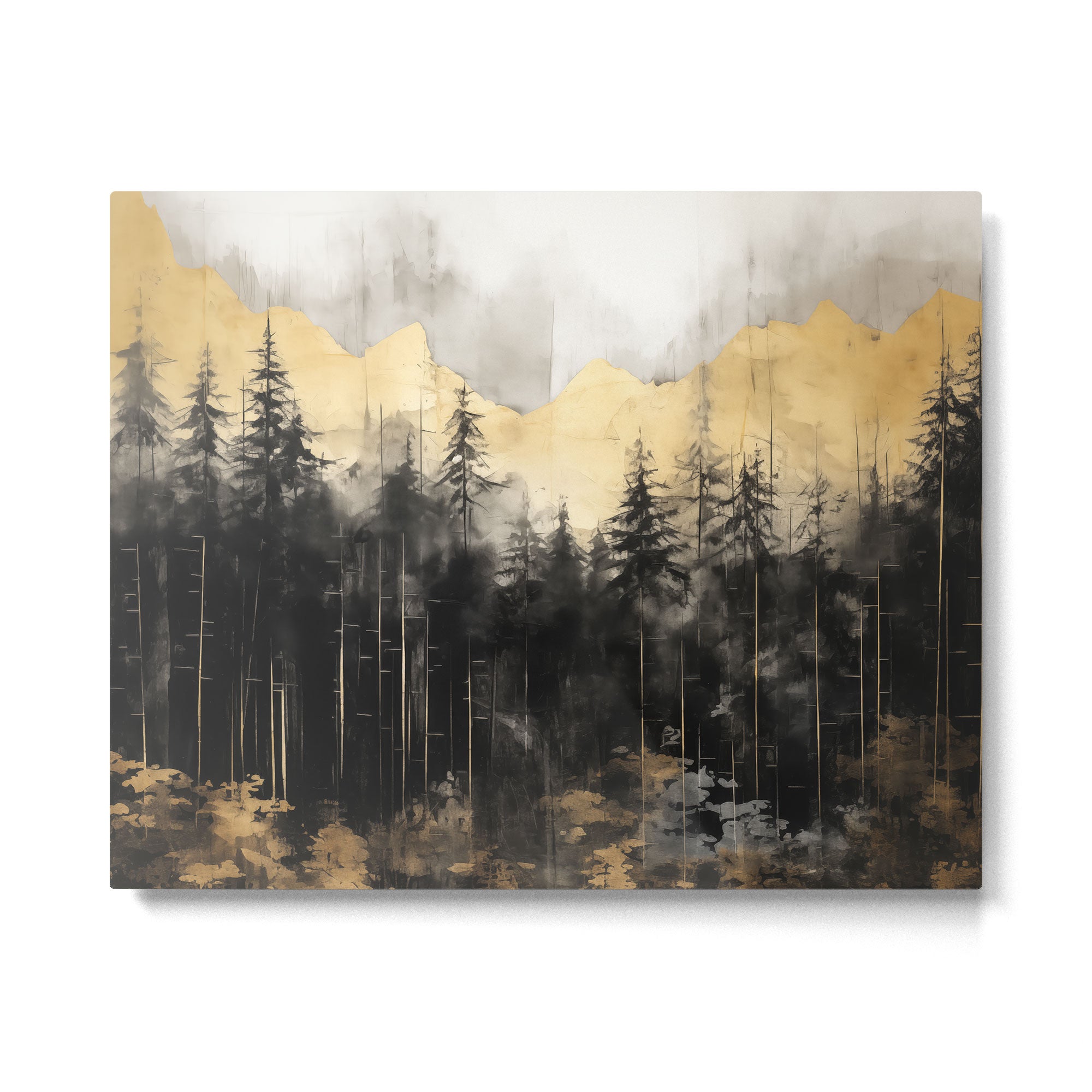Pacific Northwest Golden Mountain Forest IV Metal Print Gallery Image 4