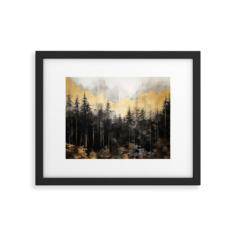 Pacific Northwest Golden Mountain Forest IV Framed Art Print Gallery Image 5