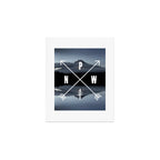 PNW Pacific Northwest Compass - Mt Hood Adventure Art Print Gallery Image 1