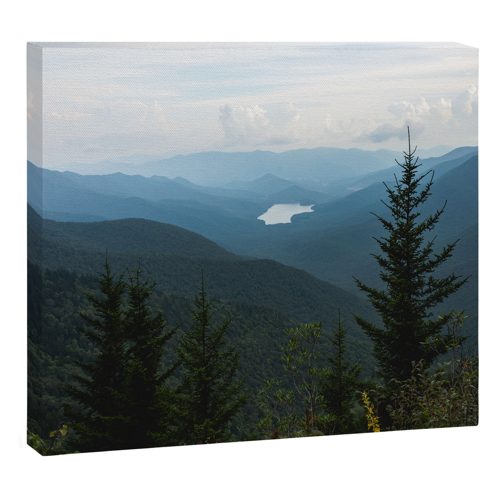Smoky Mountain National Park -  Mountain Lake Landscape Canvas Print Gallery Image 3