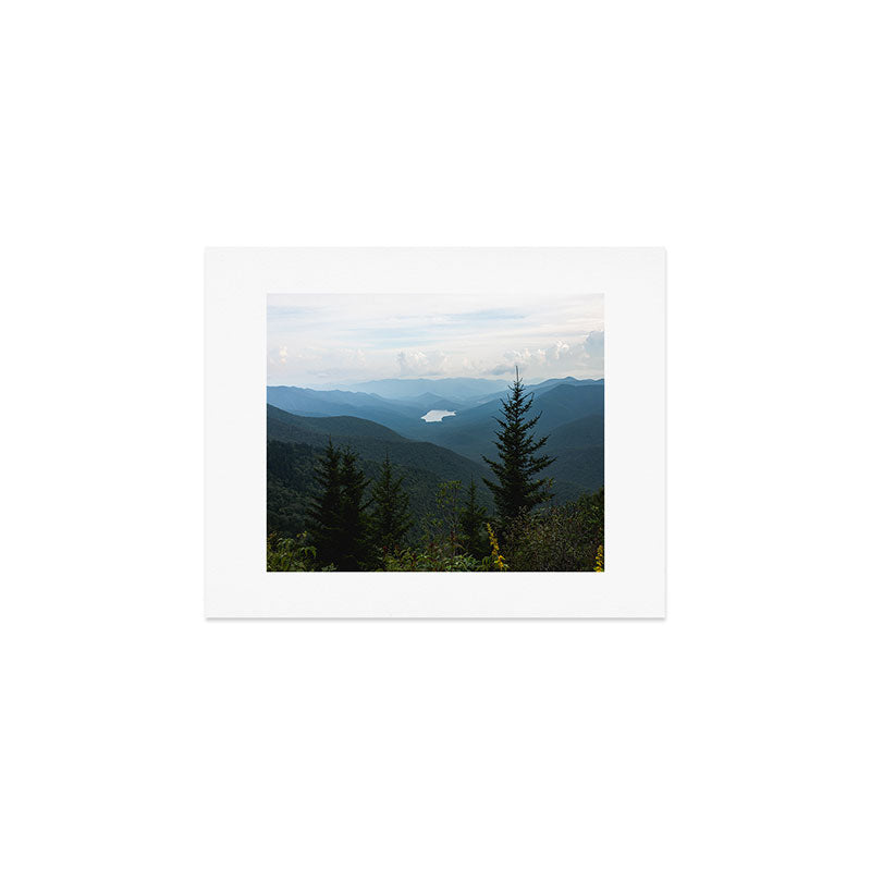 Smoky Mountain National Park -  Mountain Lake Landscape Art Print Gallery Image 1