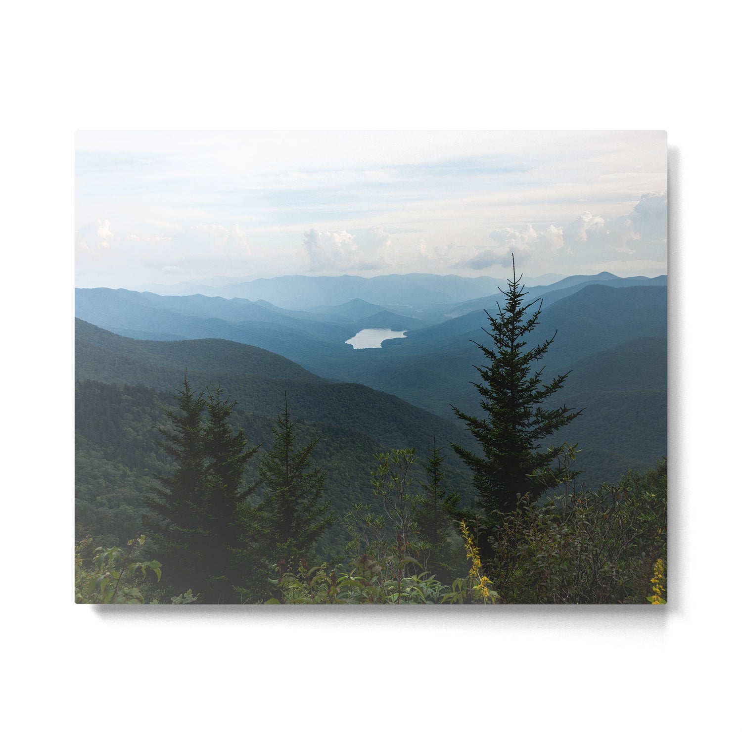 Smoky Mountain National Park -  Mountain Lake Landscape Metal Print Gallery Image 4