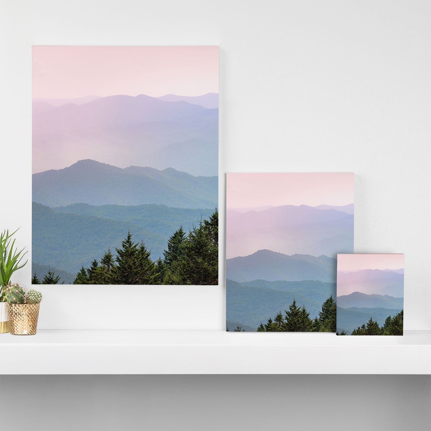 Smoky Mountain Pastel Sunset II Canvas Print Gallery Image 3