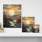 Summer Moonrise In The Sierra Mountains Canvas Print Gallery Image 3