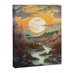 Summer Moonrise In The Sierra Mountains Canvas Print Gallery Image 3