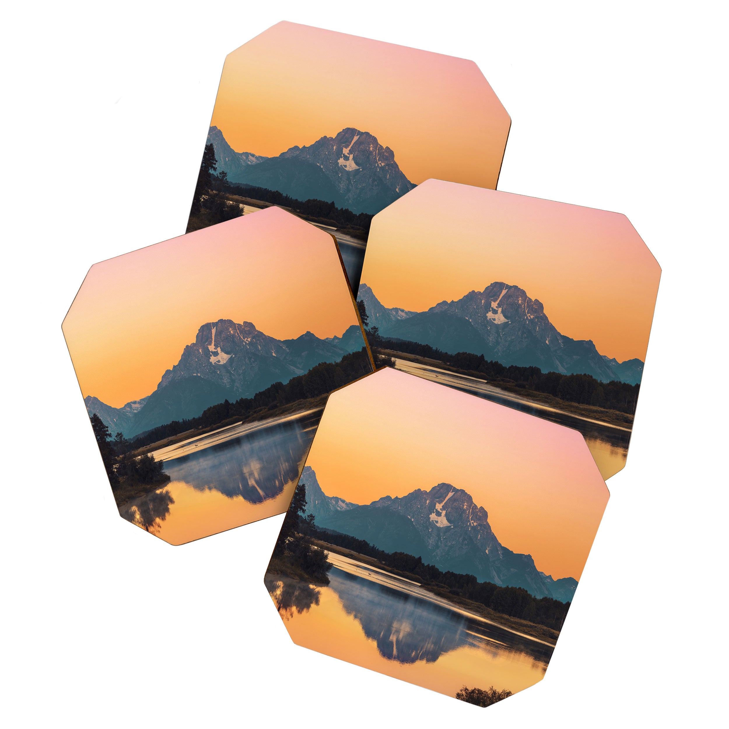Sunrise In The Rockies - Grand Teton National Park Coaster Gallery Image 1