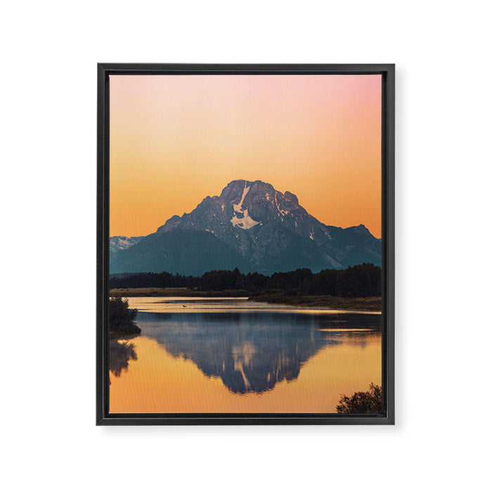 Sunrise In The Rockies - Grand Teton National Park Framed Canvas Print Gallery Image 1