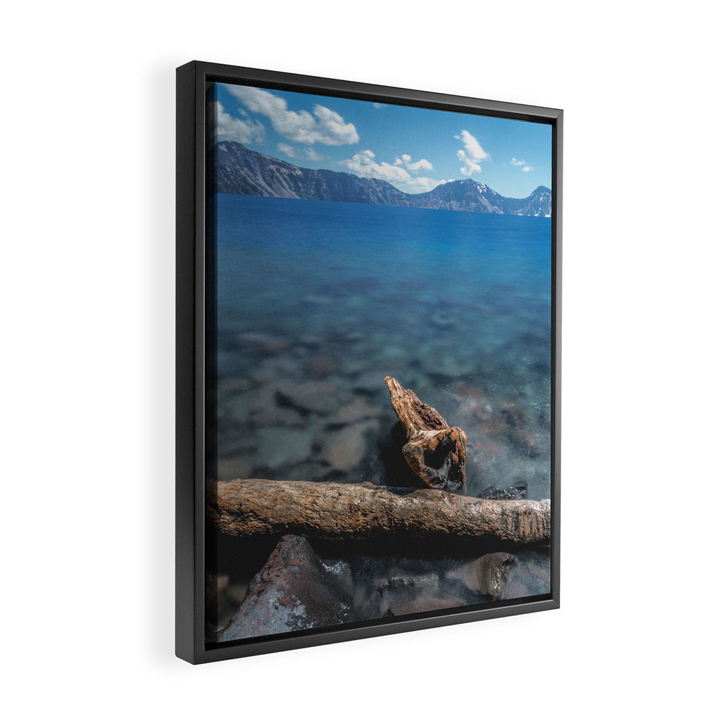 Crater Lake Love Framed Canvas Print Gallery Image 2
