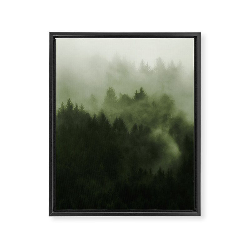 Drift - Green Mountain Forest Framed Canvas Print Gallery Image 6