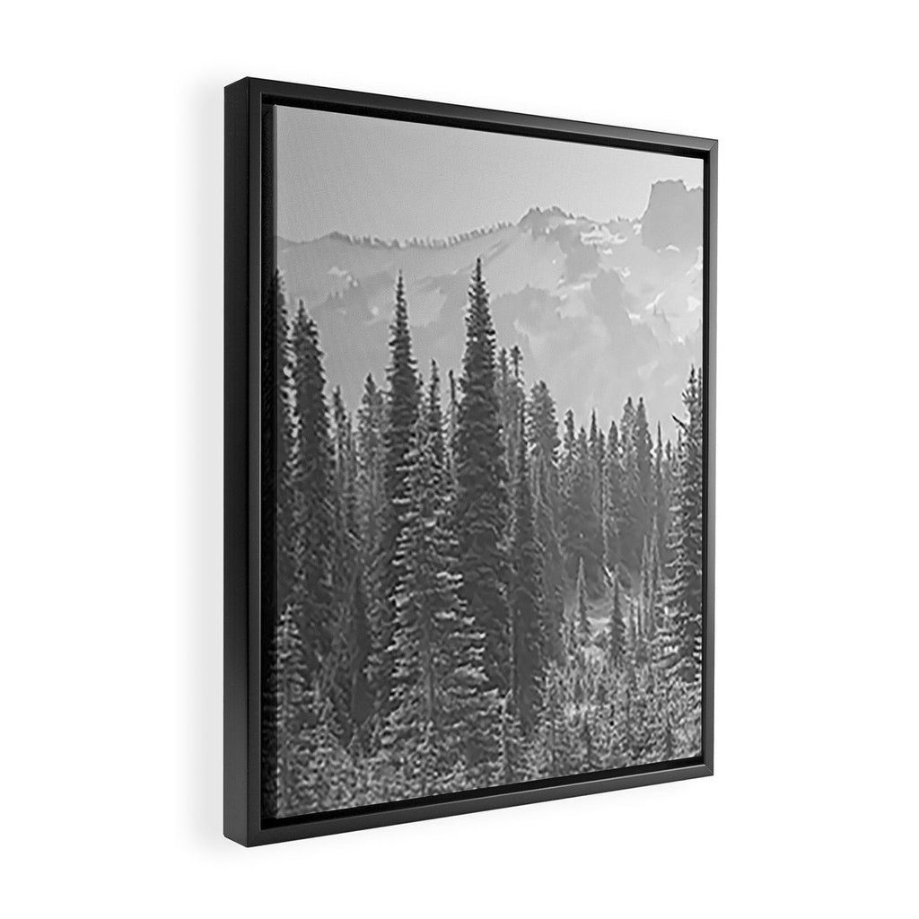 Escape to the Wilds - Black and White Nature Photography Framed Canvas Print Gallery Image 2