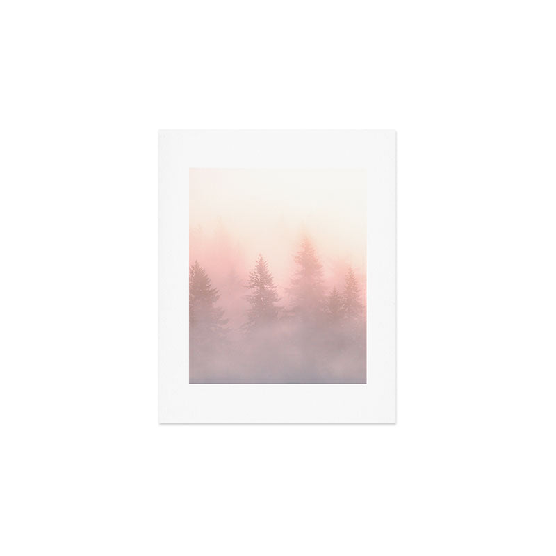 Foggy Forest Adventure - Mountain Woods Wanderlust Art Print Gallery Image 1