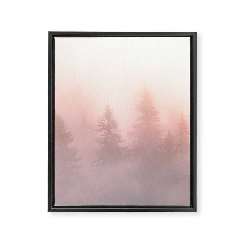Foggy Forest Adventure - Mountain Woods Wanderlust Framed Canvas Print Gallery Image 6