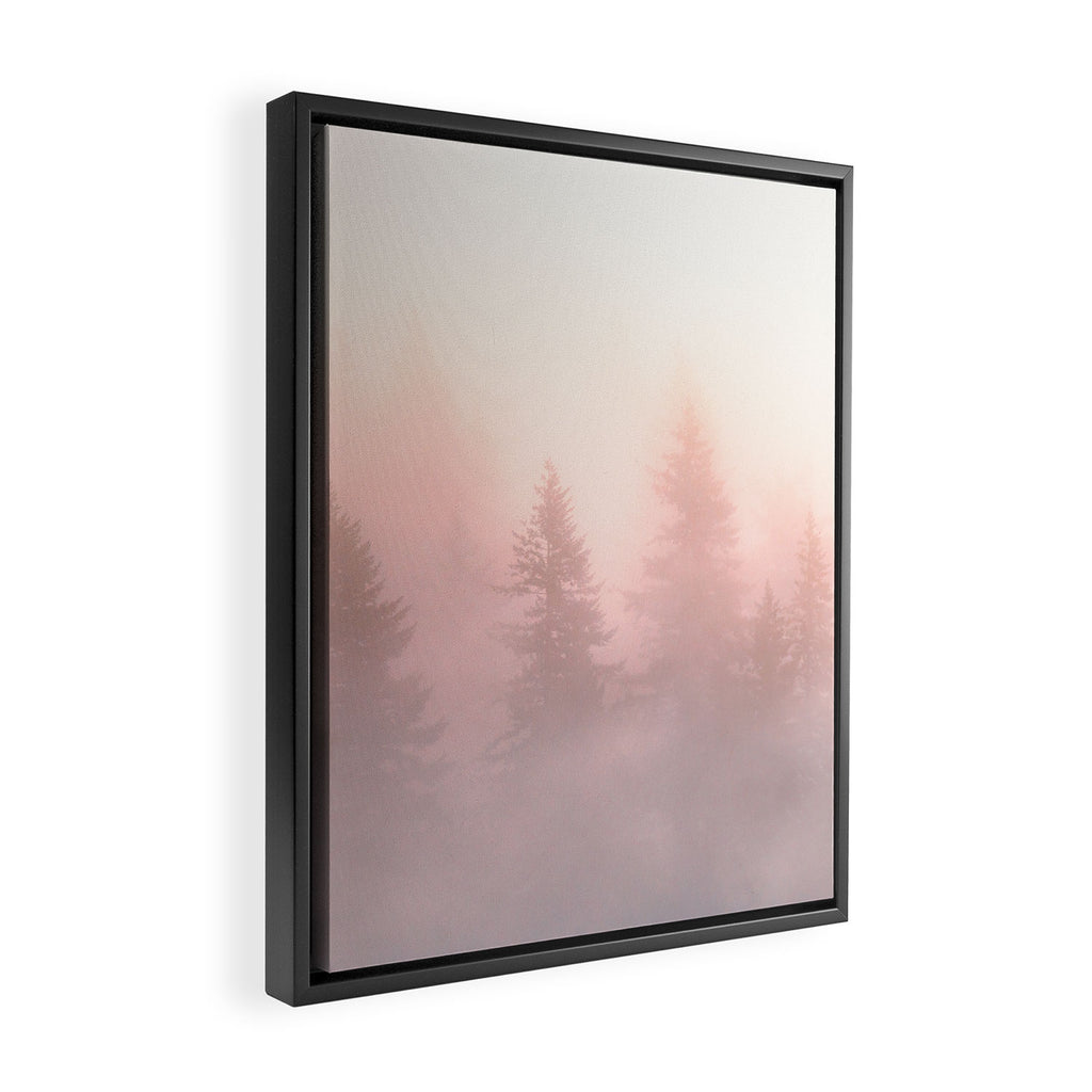 Foggy Forest Adventure - Mountain Woods Wanderlust Framed Canvas Print Gallery Image 2