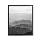 Forest Fade - Black and White Landscape Nature Photography Framed Canvas Print Gallery Image 6