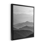 Forest Fade - Black and White Landscape Nature Photography Framed Canvas Print Gallery Image 2
