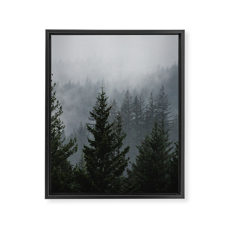 Forest Fog Mountain V - Wanderlust Nature Photography Framed Canvas Print Gallery Image 6