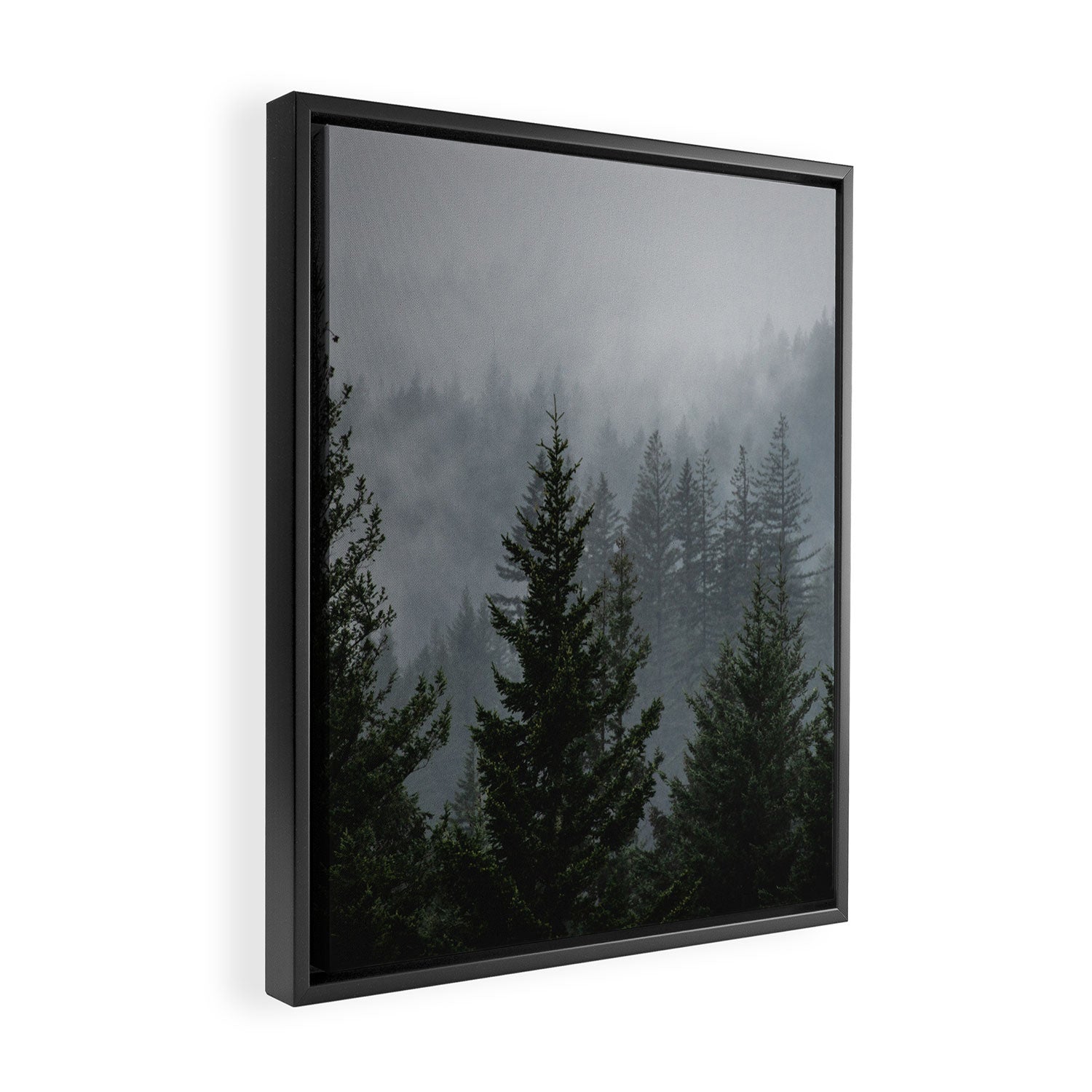 Forest Fog Mountain V - Wanderlust Nature Photography Framed Canvas Print Gallery Image 2