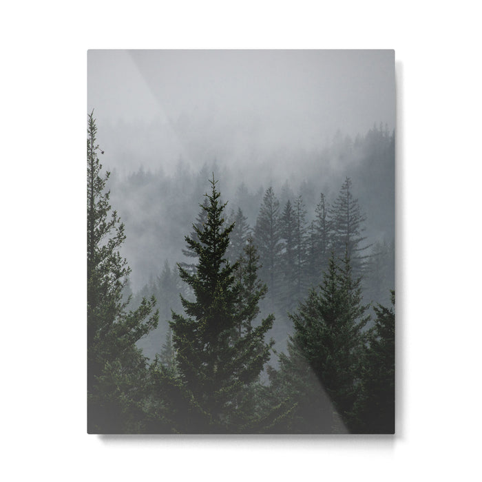 Forest Fog Mountain V - Wanderlust Nature Photography Metal Print Gallery Image 1