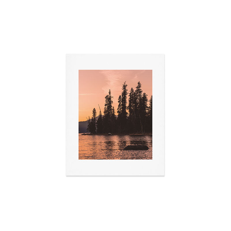 Forest Island at the Lake - Nature Photography Art Print Gallery Image 1