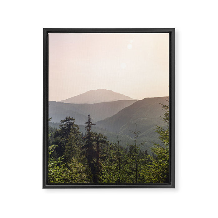 Forest Mountain Wanderlust III - Nature Photography Framed Canvas Print Gallery Image 1