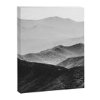 Glimpse - Black and White Mountains Landscape Nature Photography Canvas Print Gallery Image 6