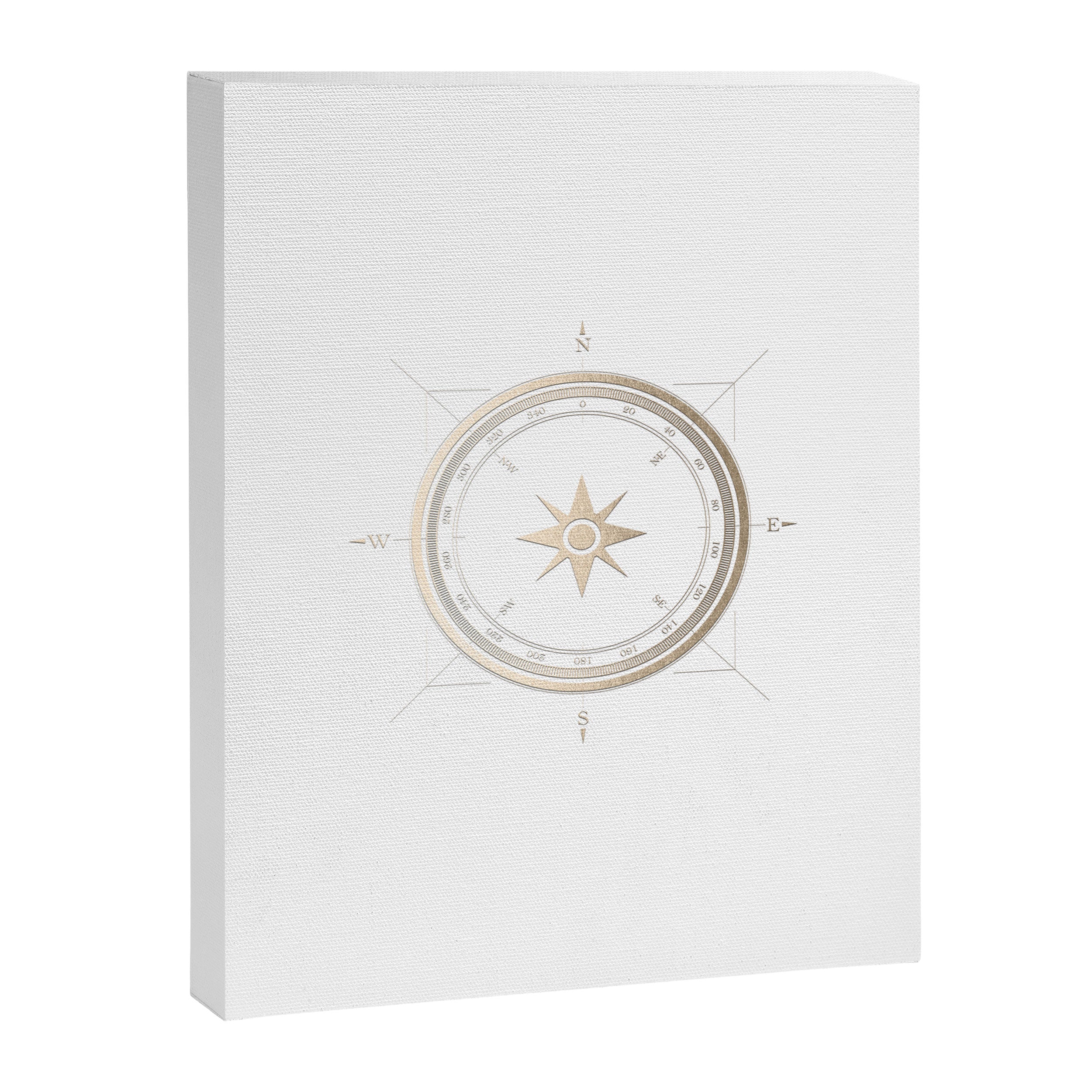 Gold Compass on White II Canvas Print Gallery Image 8