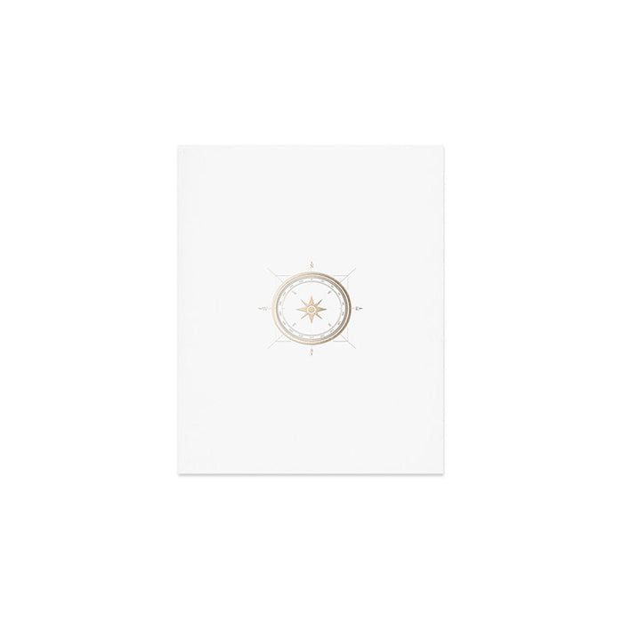 Gold Compass on White II Art Print Gallery Image 1