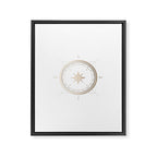 Gold Compass on White II Framed Canvas Print Gallery Image 8