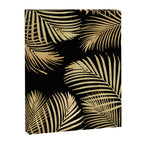 Gold Palm Leaves on Black Canvas Print Gallery Image 6