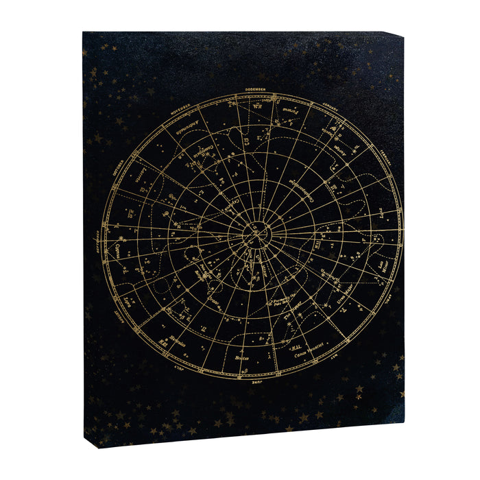 Golden Star Map Canvas Print Gallery Image 1