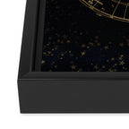 Golden Star Map Framed Canvas Print Gallery Image 3