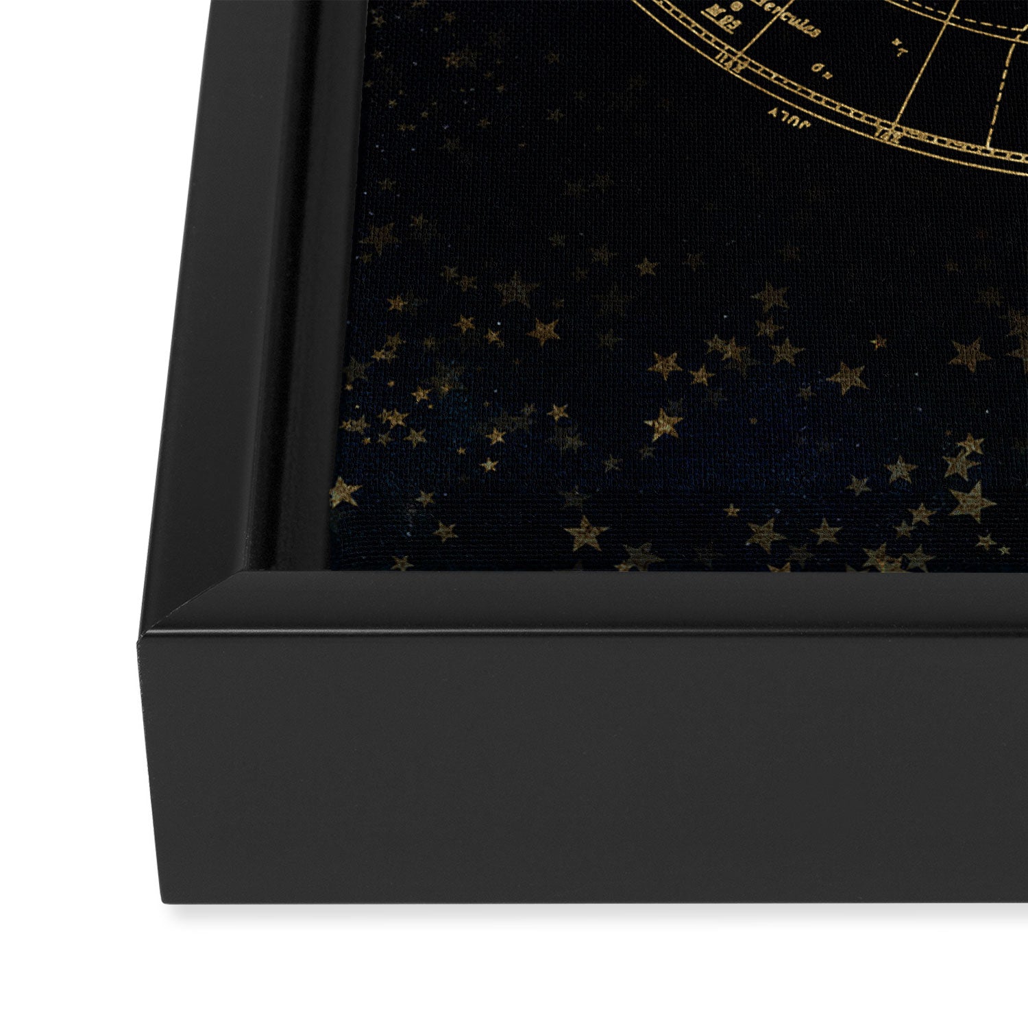 Golden Star Map Framed Canvas Print Gallery Image 3