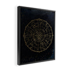 Golden Star Map Framed Canvas Print Gallery Image 2