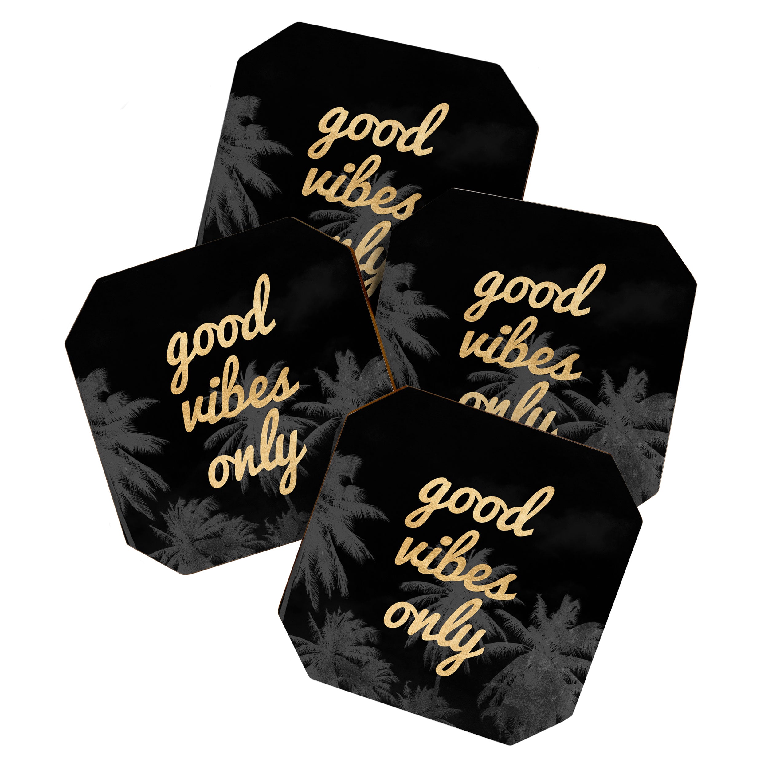Good Vibes Only Palm Trees Coaster Gallery Image 1