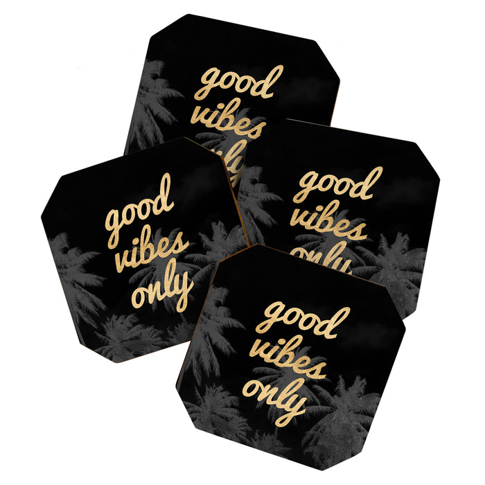 Good Vibes Only Palm Trees Coaster Gallery Image 1