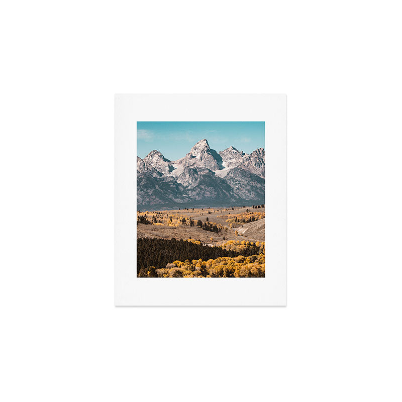 Grand Teton National Park Autumn Aspen Landscape Art Print Gallery Image 1