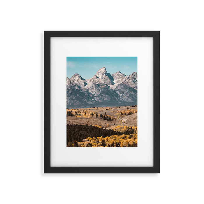 Grand Teton National Park Autumn Aspen Landscape Framed Art Print Gallery Image 1