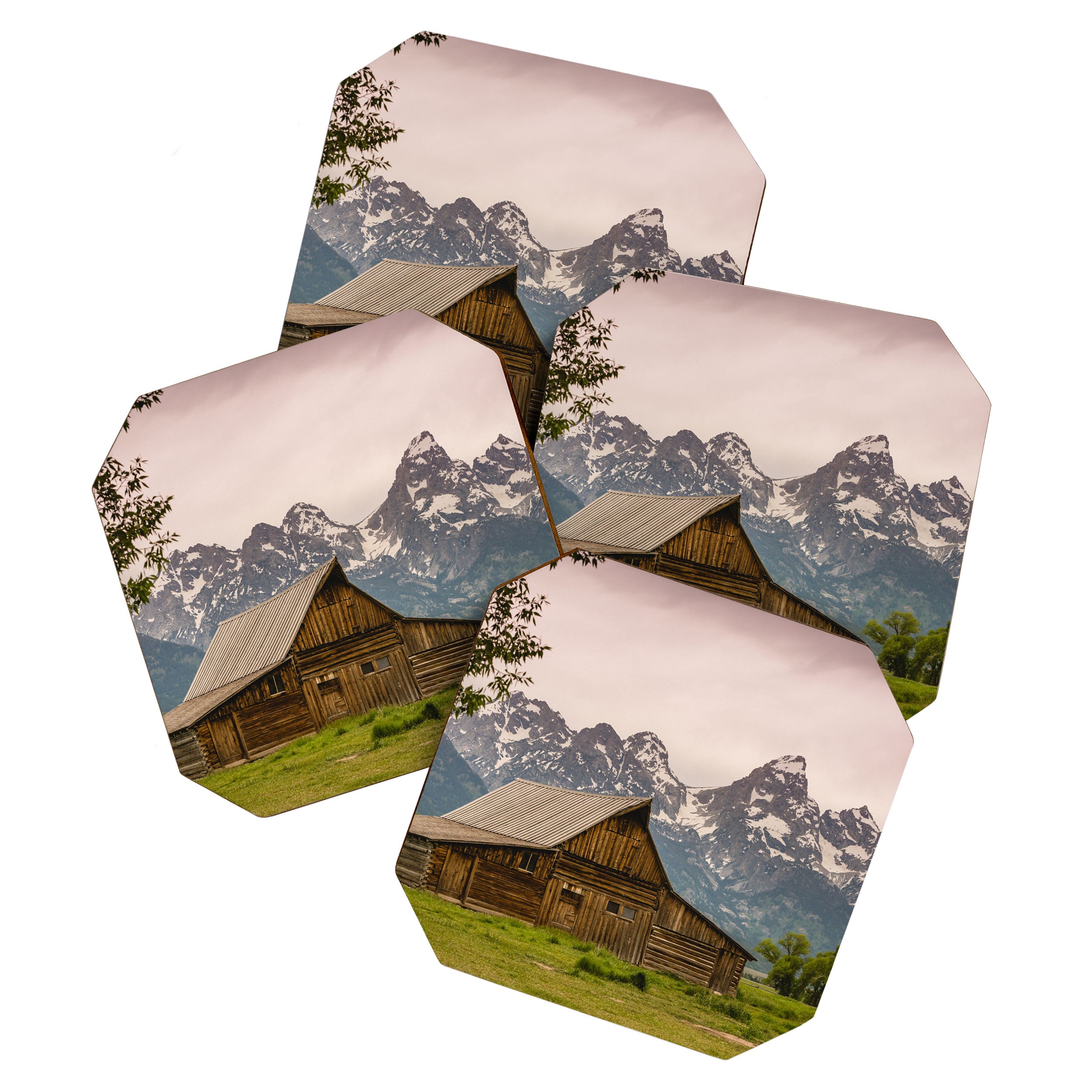 Grand Teton National Park Adventure Barn - Landscape Photography Coaster Gallery Image 1