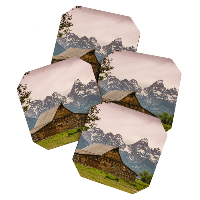 Grand Teton National Park Adventure Barn - Landscape Photography Coaster Gallery Image 1