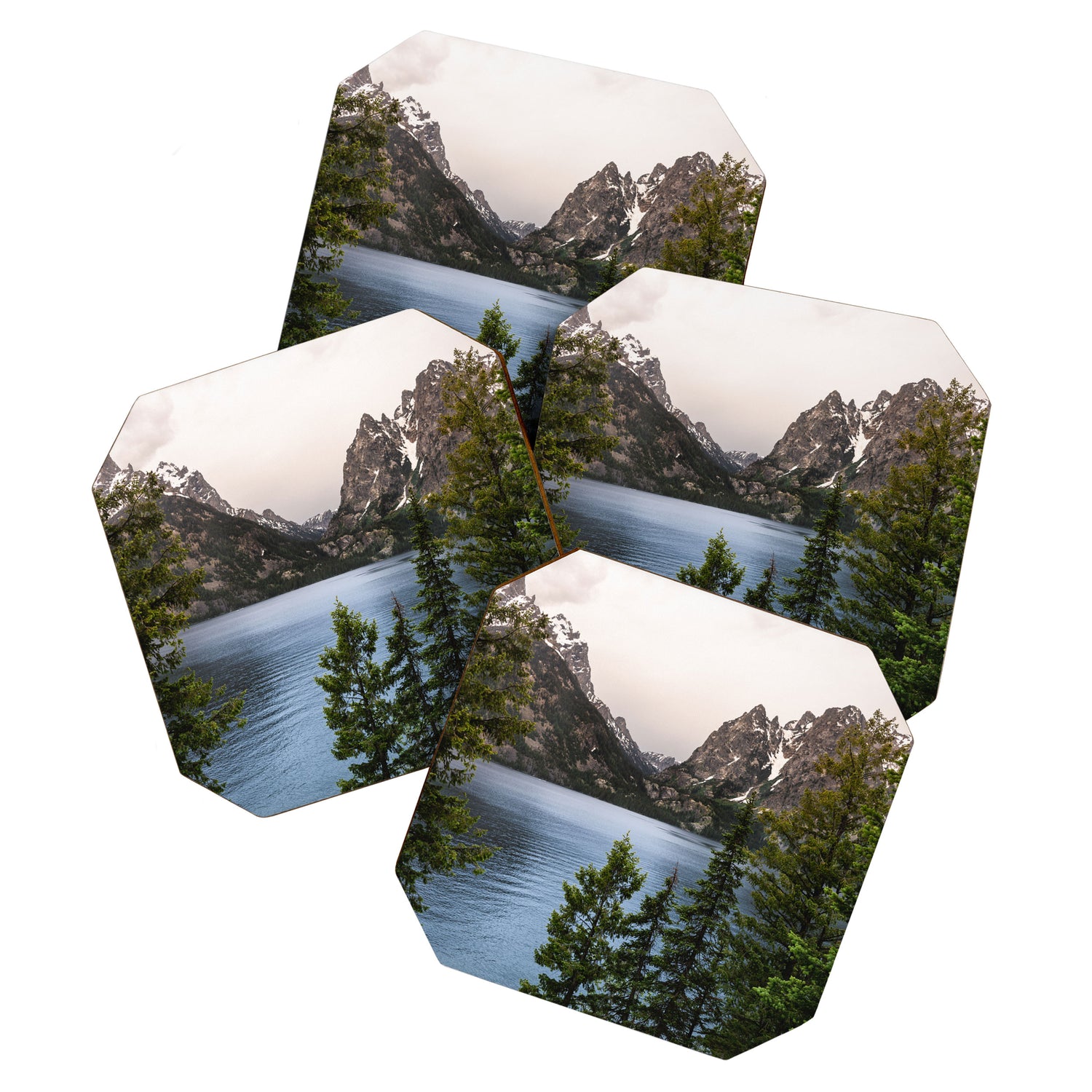 Grand Teton Wanderlust Lake Adventure - Nature Photography Coaster Gallery Image 1