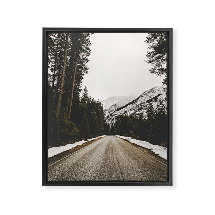 Great Mountain Roads - Nature Photography Framed Canvas Print Gallery Image 1