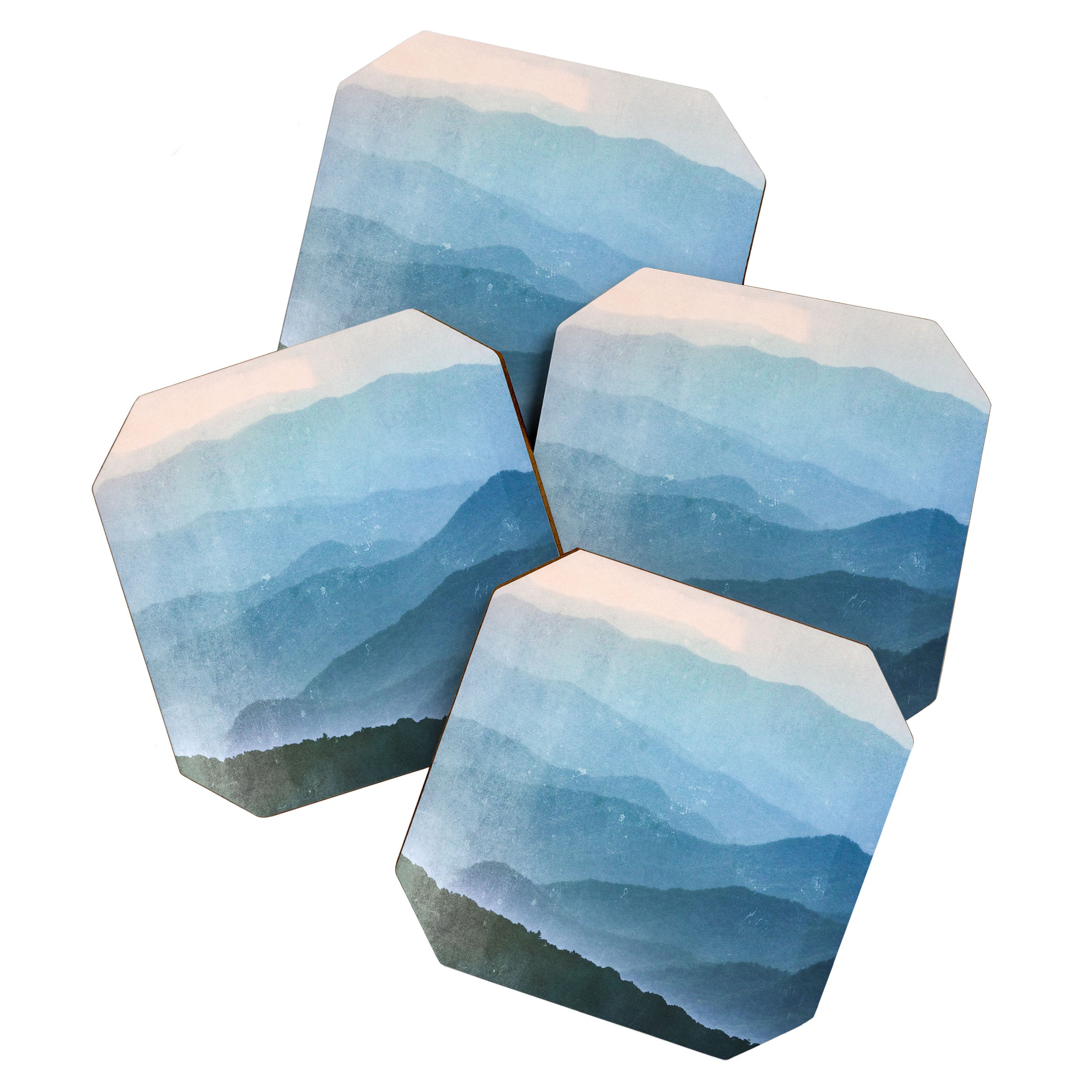 Great Smoky Mountain National Park Sunset Layers - Nature Photography Coaster Gallery Image 1