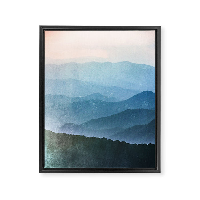 Great Smoky Mountain National Park Sunset Layers - Nature Photography Framed Canvas Print Gallery Image 1