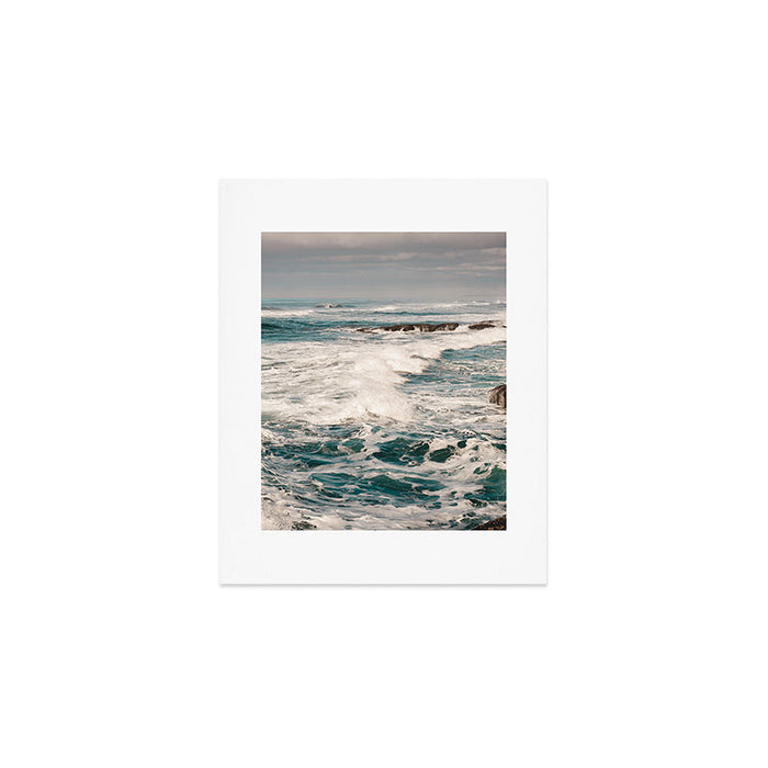 Green Tropical Beach Waves Ocean Adventure Art Print Gallery Image 1