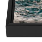 Green Tropical Beach Waves Ocean Adventure Framed Canvas Print Gallery Image 3