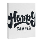 HAPPY CAMPER Black and White Retro Canvas Print Gallery Image 8