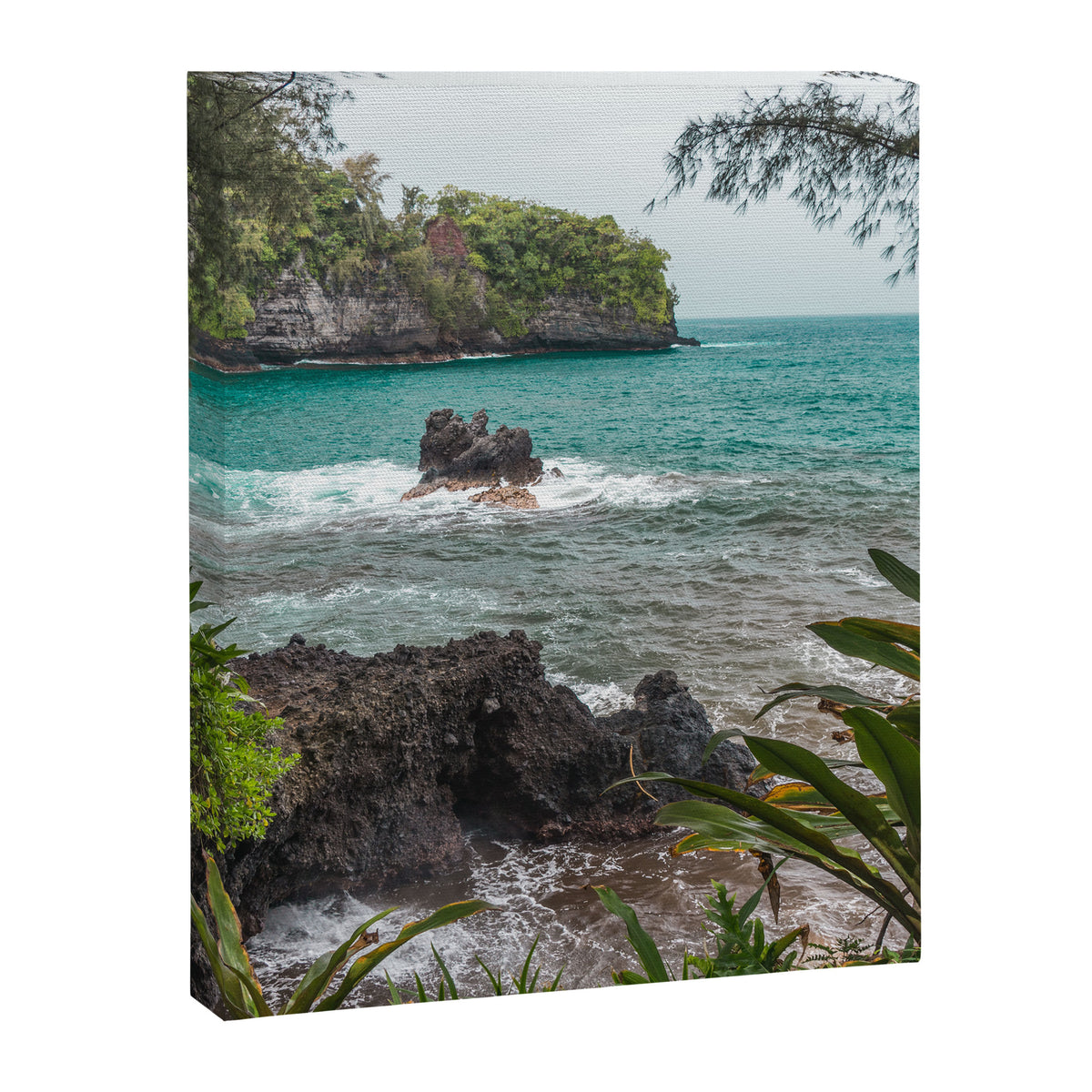 Hawaiian Turquoise Cove Canvas Print Gallery Image 6