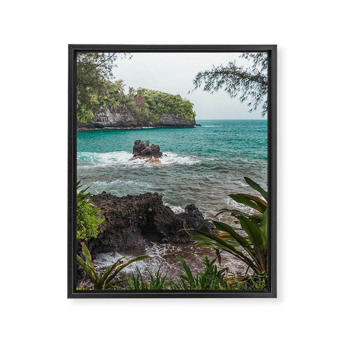 Hawaiian Turquoise Cove Framed Canvas Print Gallery Image 1