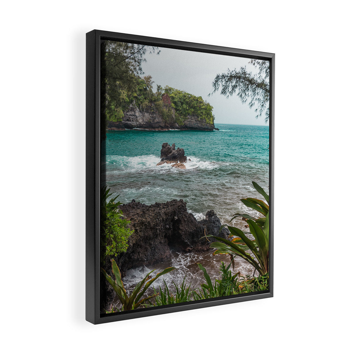Hawaiian Turquoise Cove Framed Canvas Print Gallery Image 2
