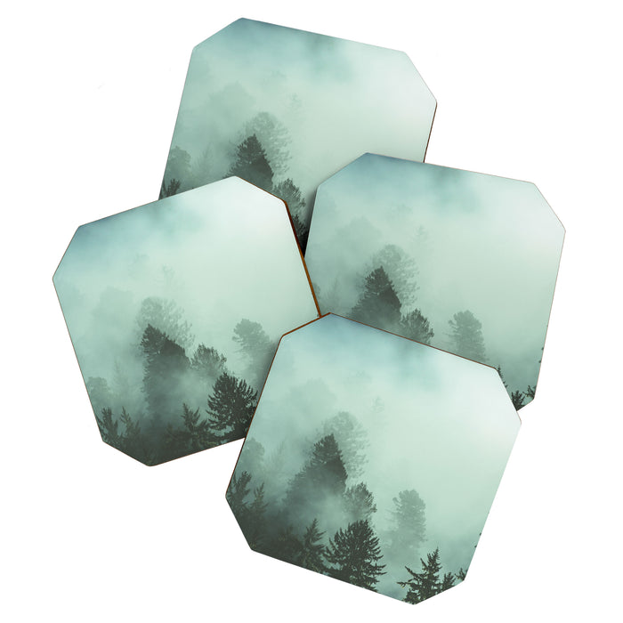 Magnificent Morning - Foggy Redwood Forest Nature Photography Coaster Gallery Image 1